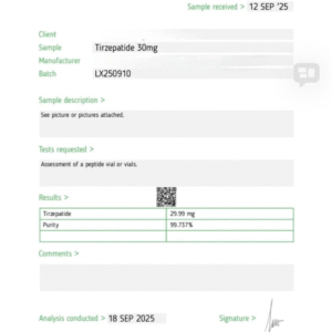 Alternative view of Tirzepatide Peptide 10mg – Research Grade GIP/GLP-1 Analog